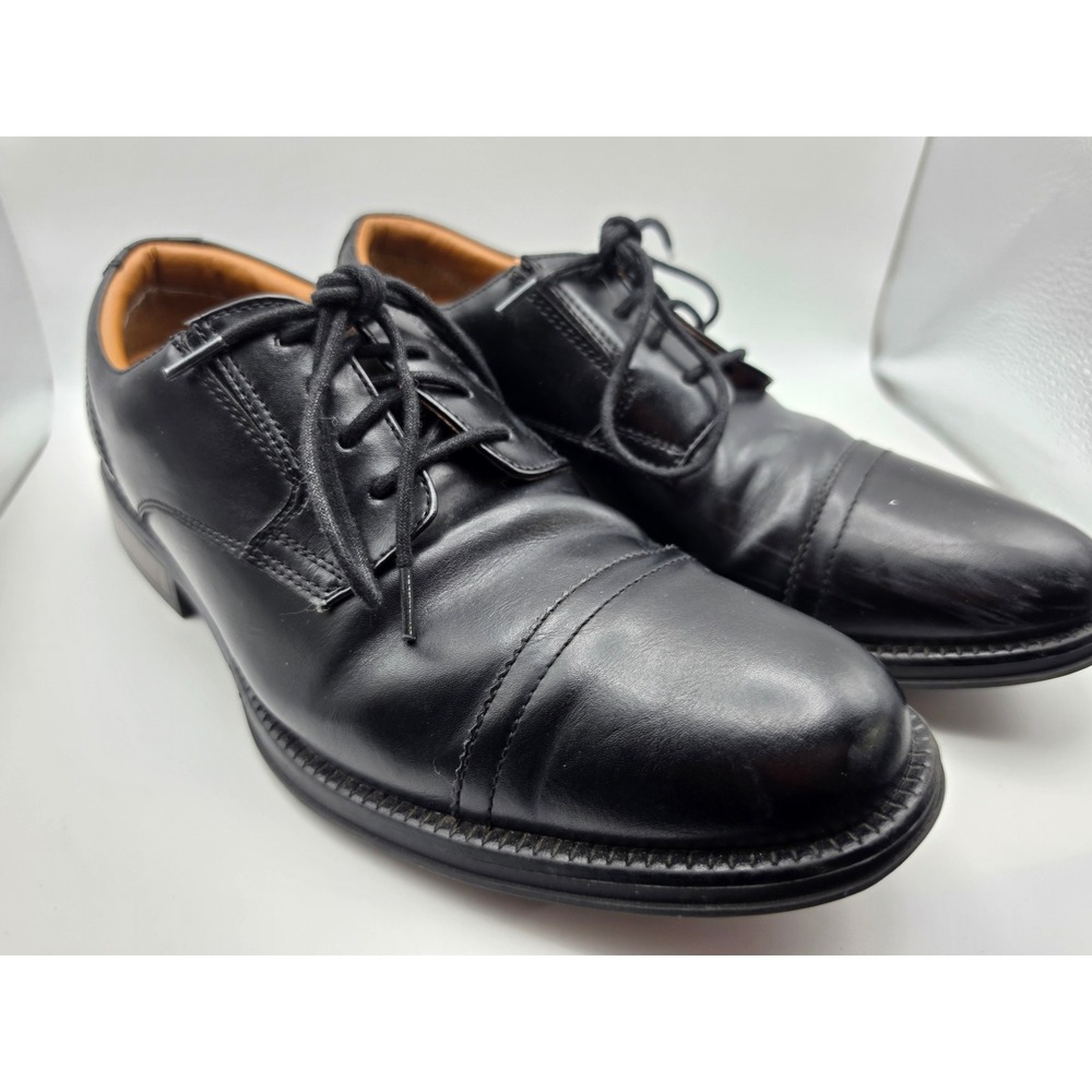 George Mens Black Cap Toe Oxford Dress Shoes Lace Up MNGE22GN002 Size 8.5